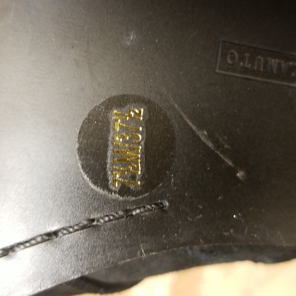 Vince Camuto women's black suede leather open toe Heels, Sandals ,size 7.5 - Picture 7 of 10